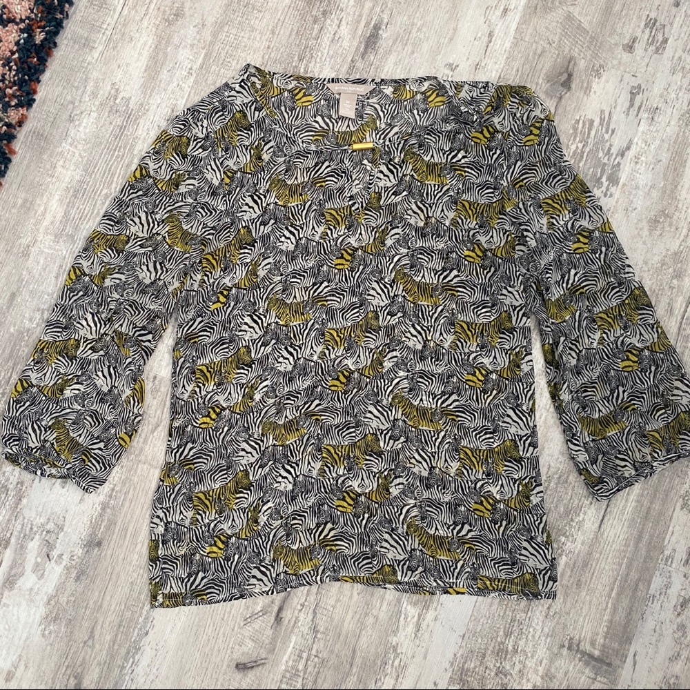 Banana Republic • Zebra Patterned Blouse